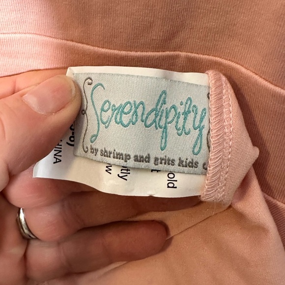Serendipity by Shrimp and Grits Pink with Green Piping Collared Lap Dress Size M - Picture 4 of 5